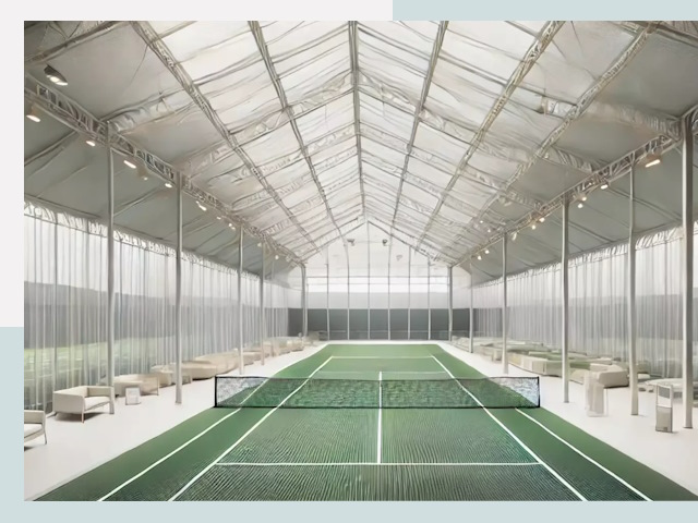 Строительство теннисных кортов в Гае