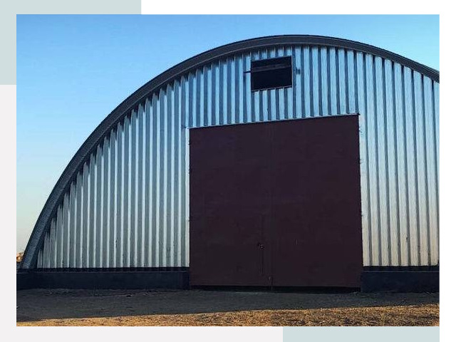 Бескаркасные ангары в Гае