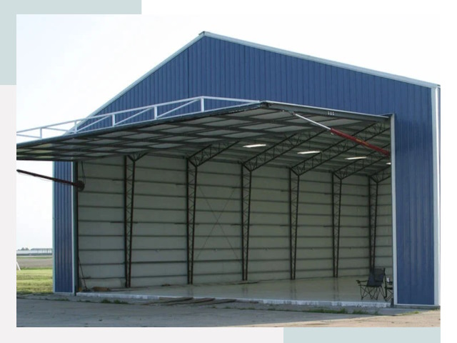 Прямо стенные ангары в Гае