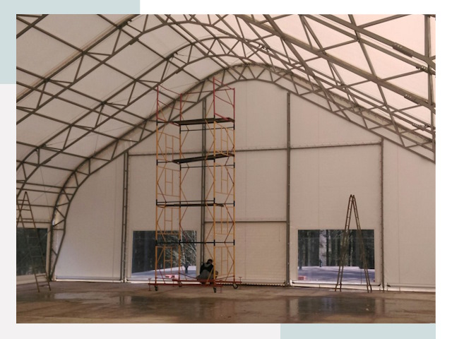 Шатровые ангары в Гае