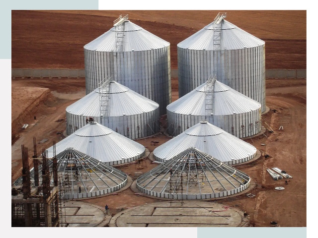 Строительство зерновых силосов в Гае