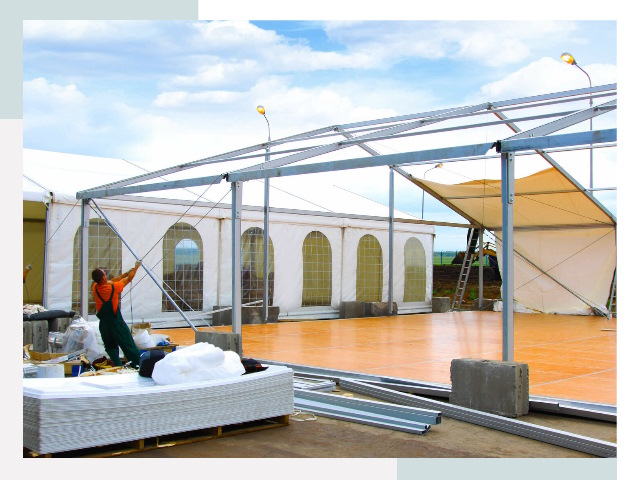 Быстро сборные шатры в Гае