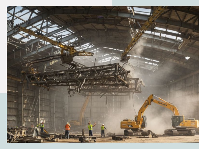 Демонтаж ангаров в Гае от 610 руб. за м²