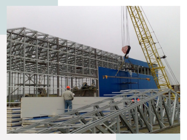 Монтаж ангаров в Гае